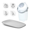 Nattou - SOFTY Diaper Bin and Changing Mat 50x70 cm White/Grey