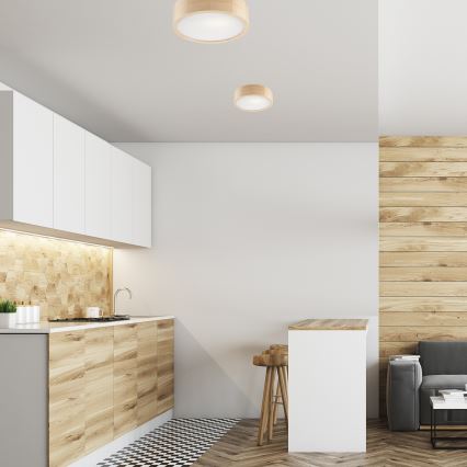 NATURAL Ceiling Light, 1x E27/60W/230V, Ø 27.5 cm, Pine