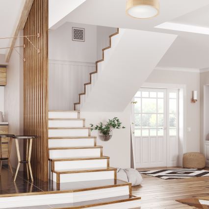 NATURAL Ceiling Light, 1x E27/60W/230V, Ø 27.5 cm, Pine