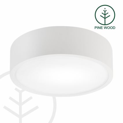 NATURAL ceiling light 1xE27/15W/230V, Ø 27.5 cm, pine/white