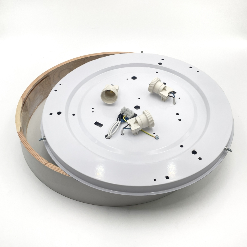 NATURAL ceiling light 5 × E27 (15 W each) 230 V, Ø 47.5 cm, pine/white