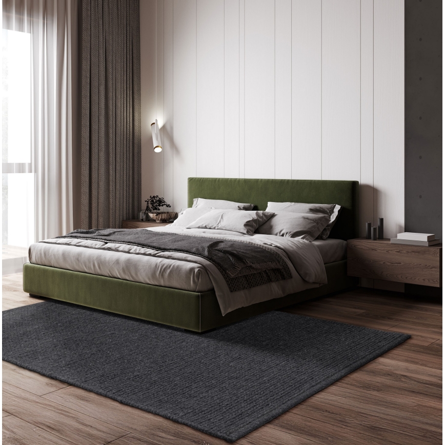 Natural FIR WOOL rug 120x170 cm 2600 g/m2 anthracite