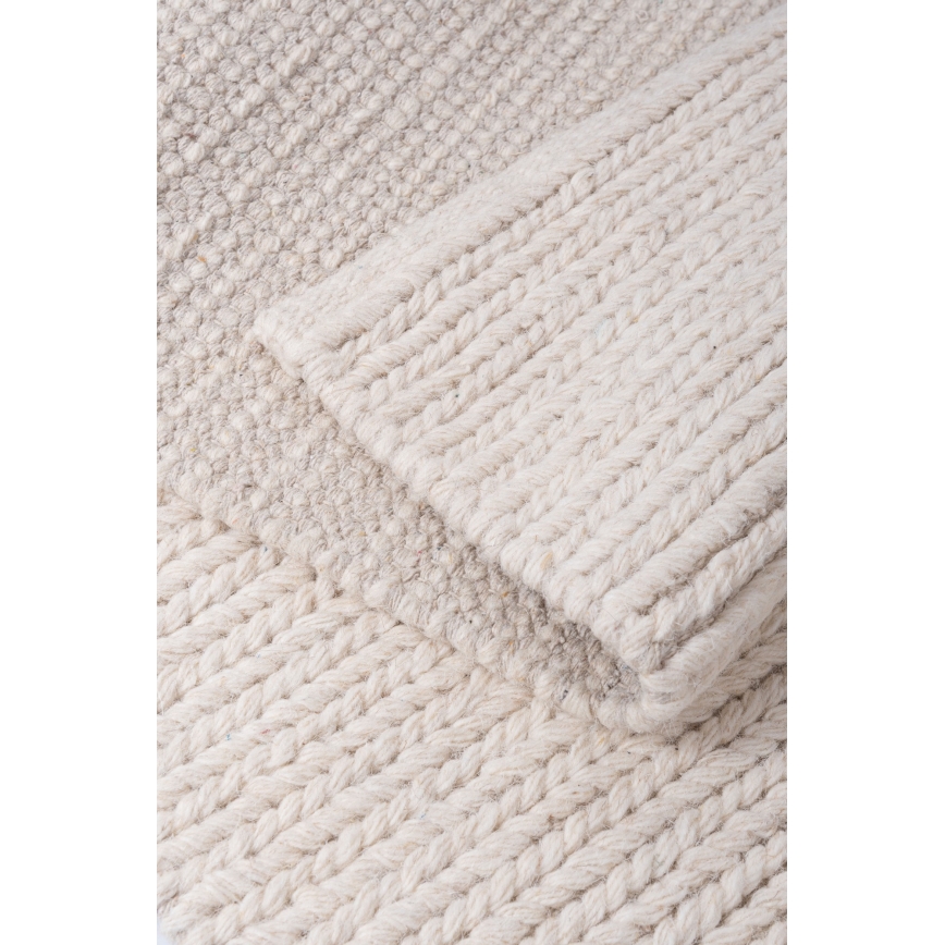 Natural FIR WOOL Rug 70 x 140 cm, 2600 g/m2, Cream