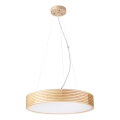 NATURAL MODERN Cable-Hung Pendant Lamp, 3×E27/15W/230V, Ø 47.5 cm, Pine