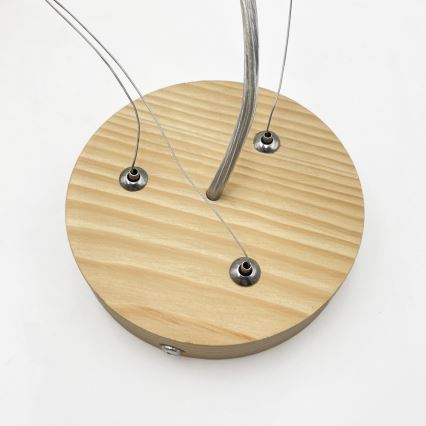 NATURAL MODERN Cable-Hung Pendant Lamp, 3×E27/15W/230V, Ø 47.5 cm, Pine