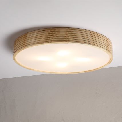 NATURAL MODERN ceiling light 4xE27/15W/230V Ø 58 cm pine