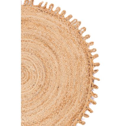 Natural Round Jute Rug JUTA, 100 cm – Beige