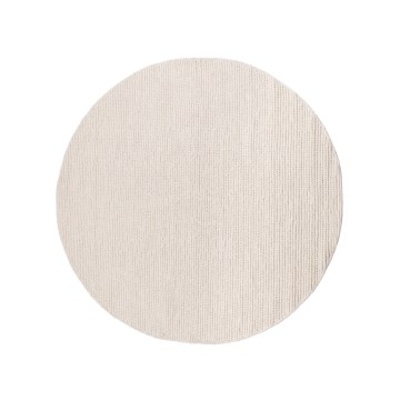 Natural round rug FIR WOOL 160 cm 2600 g/m2 cream