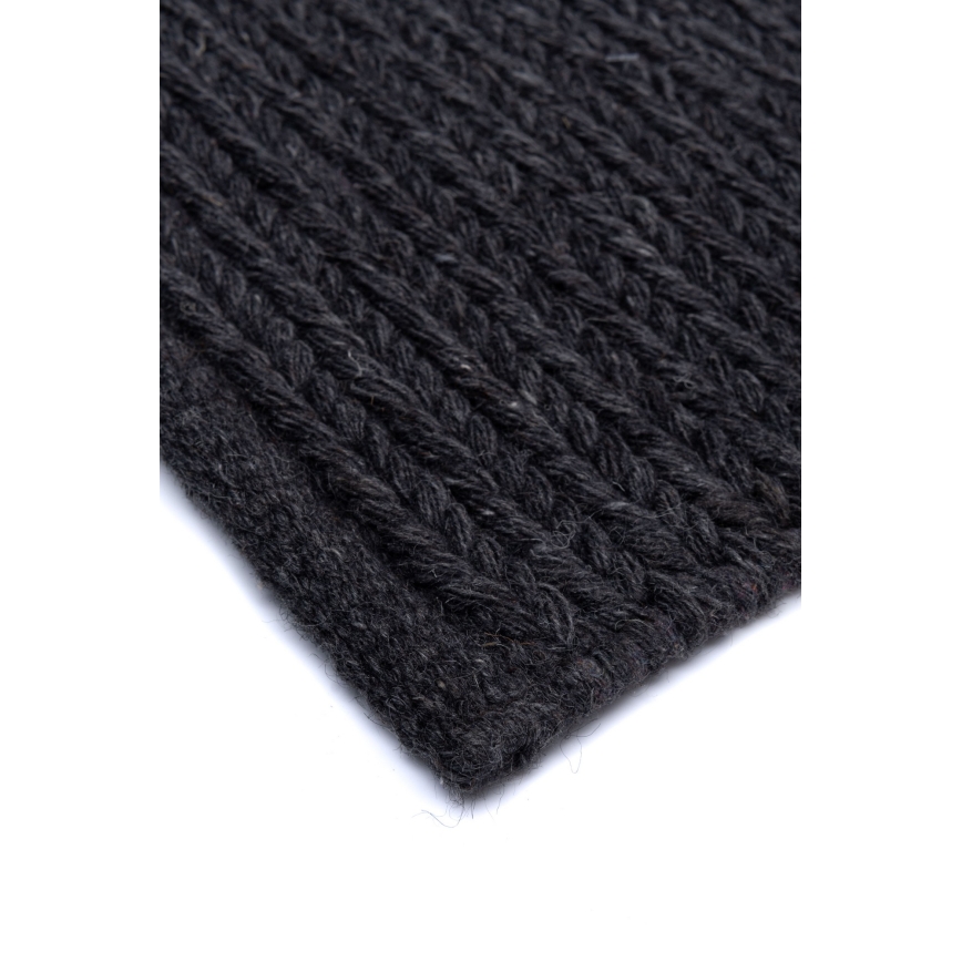Natural rug FIR WOOL 160x230 cm 2600 g/m2 anthracite
