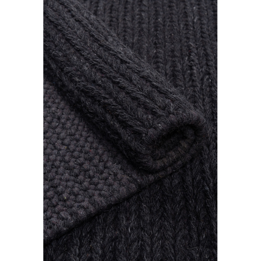Natural rug FIR WOOL 160x230 cm 2600 g/m2 anthracite