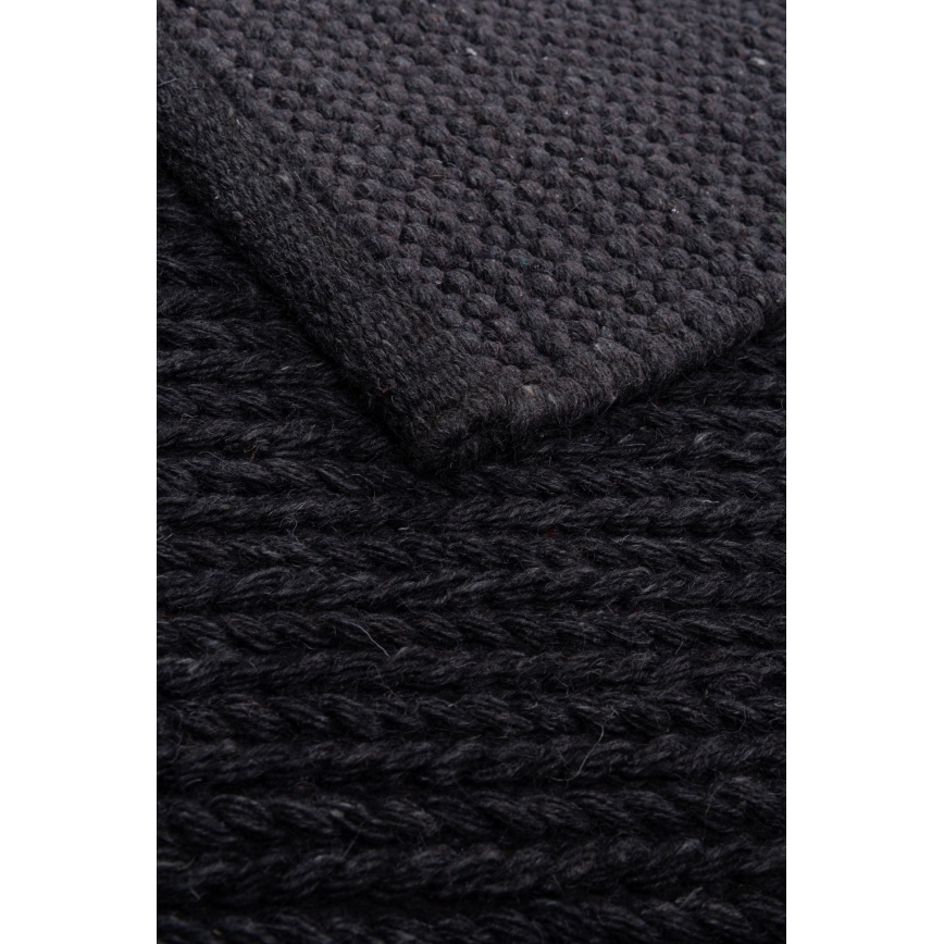 Natural rug FIR WOOL 160x230 cm 2600 g/m2 anthracite