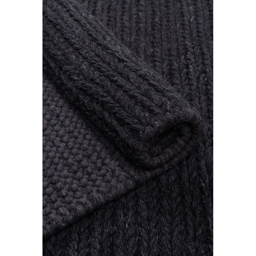 Natural rug FIR WOOL 70x140 cm 2600 g/m2 anthracite