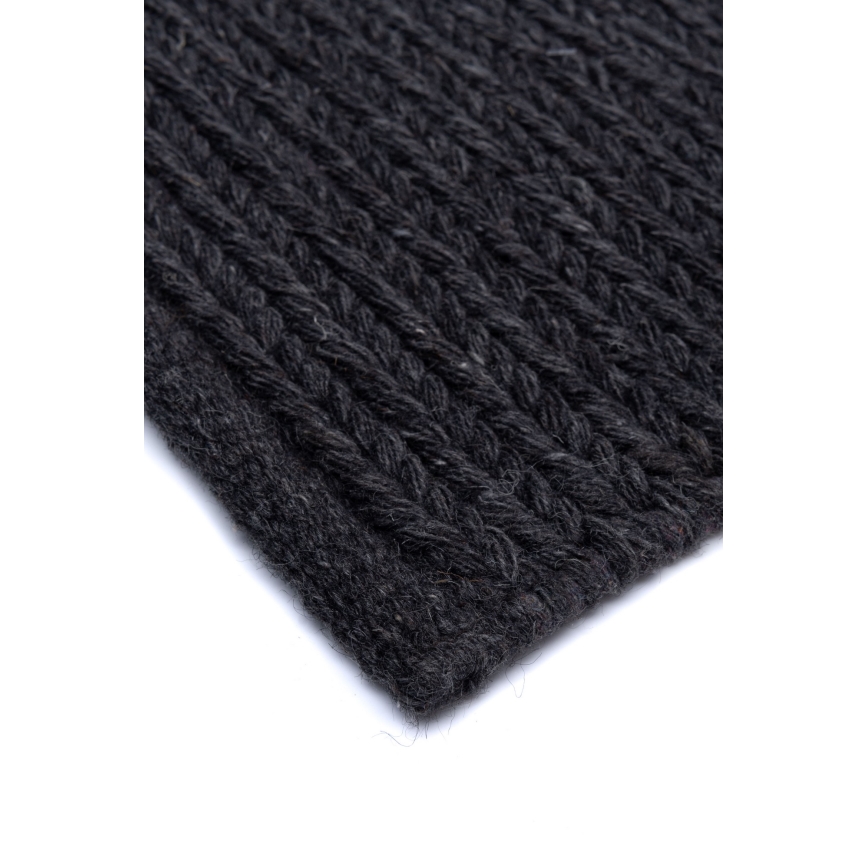 Natural rug FIR WOOL 70x140 cm 2600 g/m2 anthracite