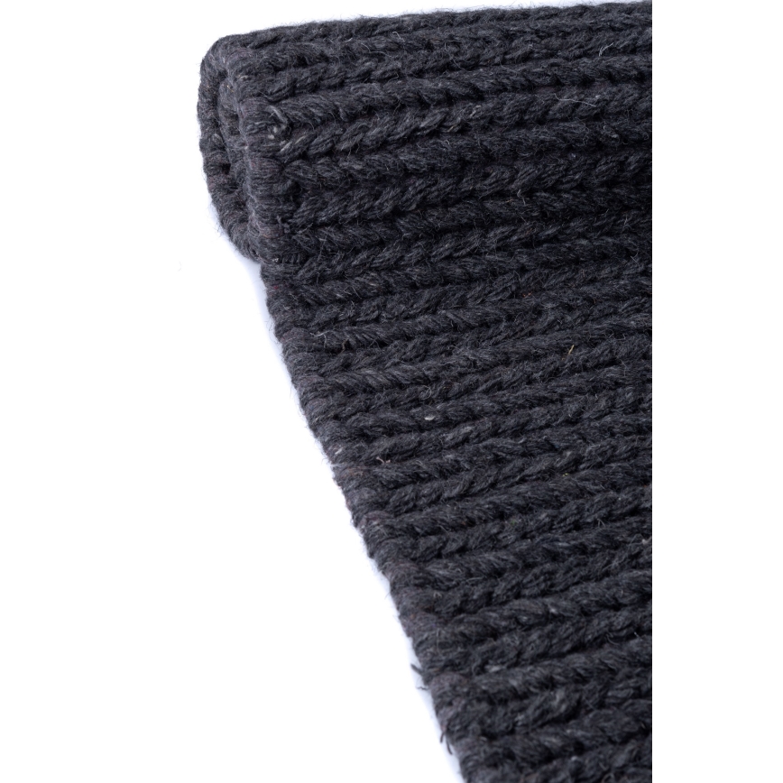 Natural rug FIR WOOL 70x140 cm 2600 g/m2 anthracite