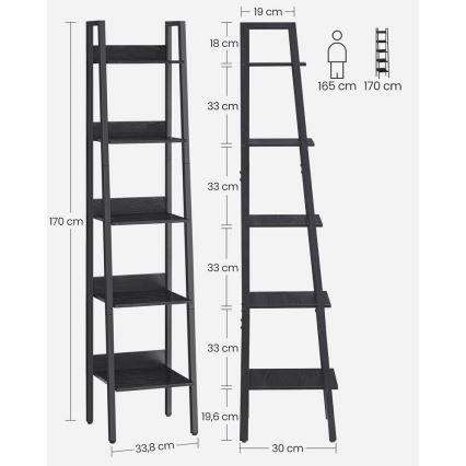NAVARO Black Bookcase