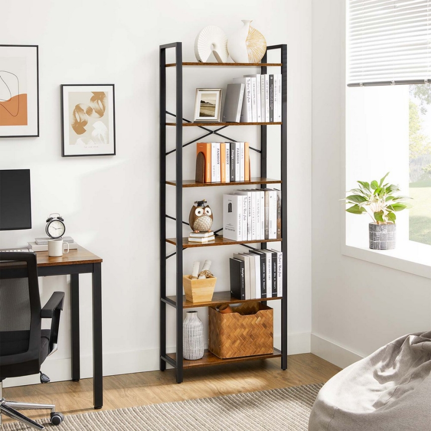 NAVARO Bookcase Brown/Black