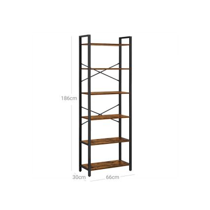 NAVARO Bookcase Brown/Black