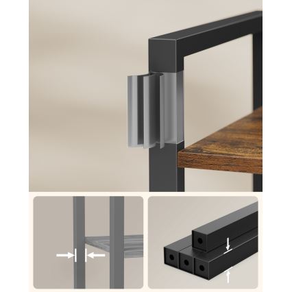 NAVARO Bookcase Brown/Black