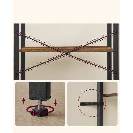 NAVARO Bookcase Brown/Black
