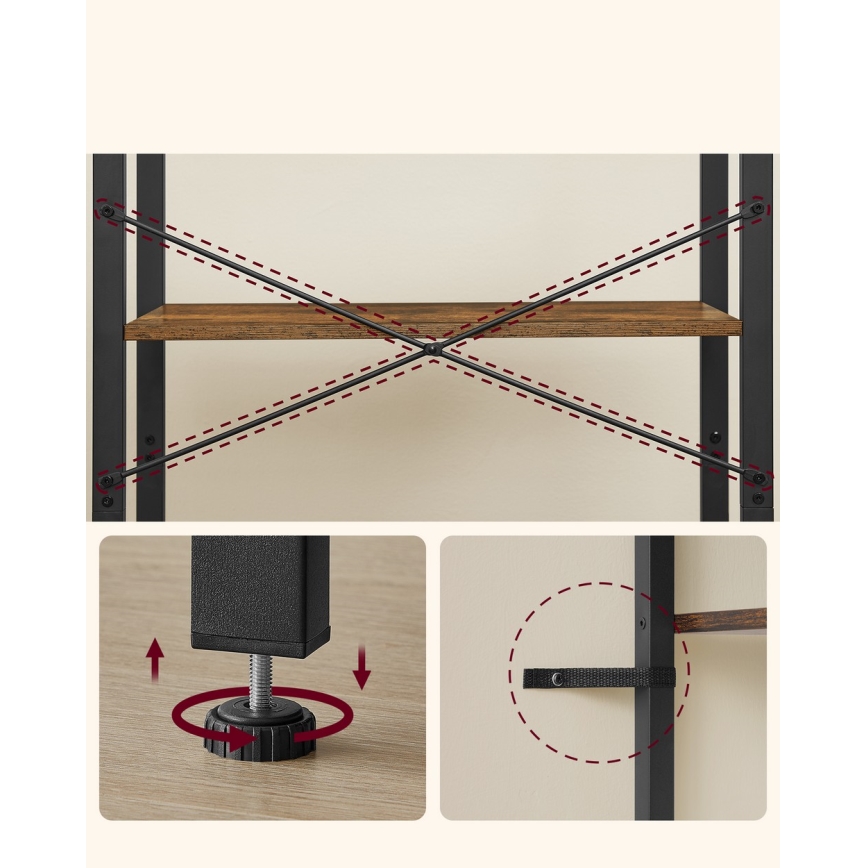 NAVARO Bookcase Brown/Black