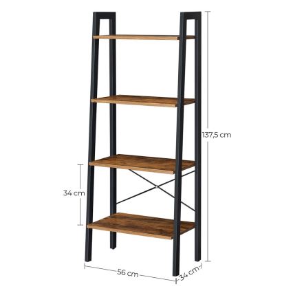 NAVARO Bookcase, Brown/Black