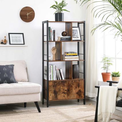NAVARO Bookcase, Brown/Black