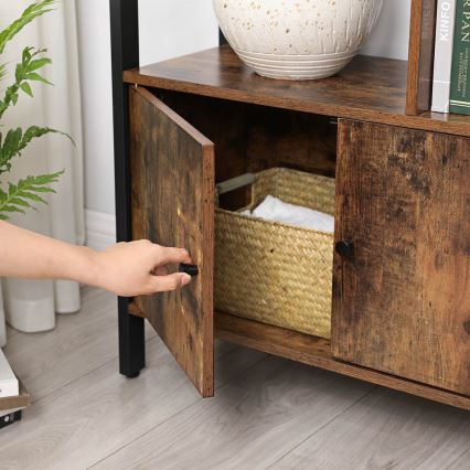 NAVARO Bookcase, Brown/Black