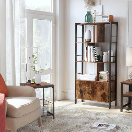 NAVARO Bookcase, Brown/Black