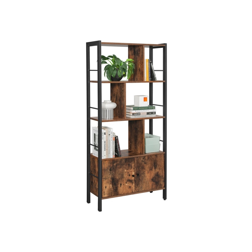 NAVARO Bookcase, Brown/Black