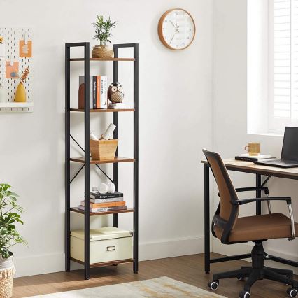 NAVARO Bookcase, Brown/Black