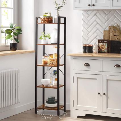 NAVARO Bookcase, Brown/Black