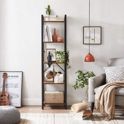 NAVARO Bookcase, Brown/Black
