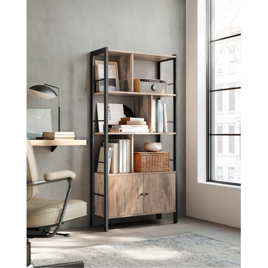 NAVARO Bookcase Brown/Black
