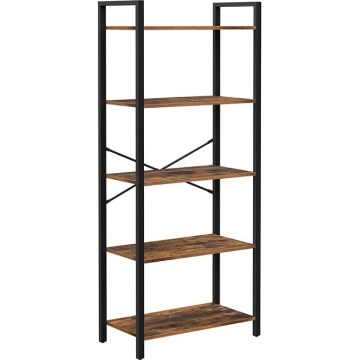 NAVARO Bookcase, Brown/Black