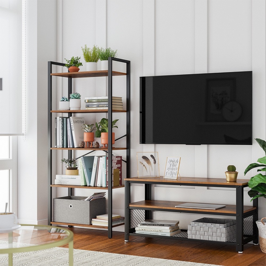 NAVARO Bookcase, Brown/Black
