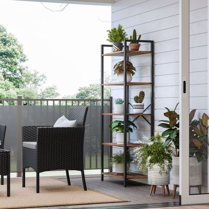 NAVARO Bookcase, Brown/Black