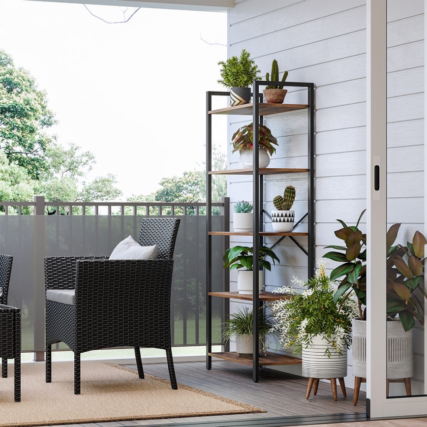 NAVARO Bookcase, Brown/Black