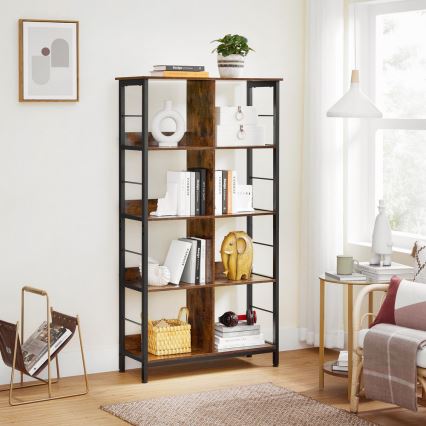 NAVARO Bookcase, Brown/Black