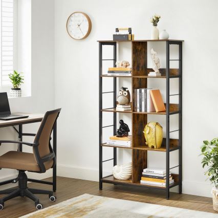 NAVARO Bookcase, Brown/Black