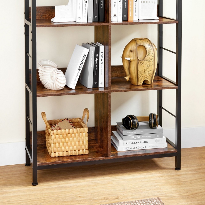 NAVARO Bookcase, Brown/Black
