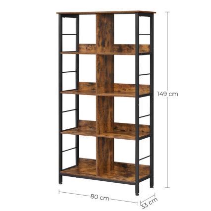 NAVARO Bookcase, Brown/Black