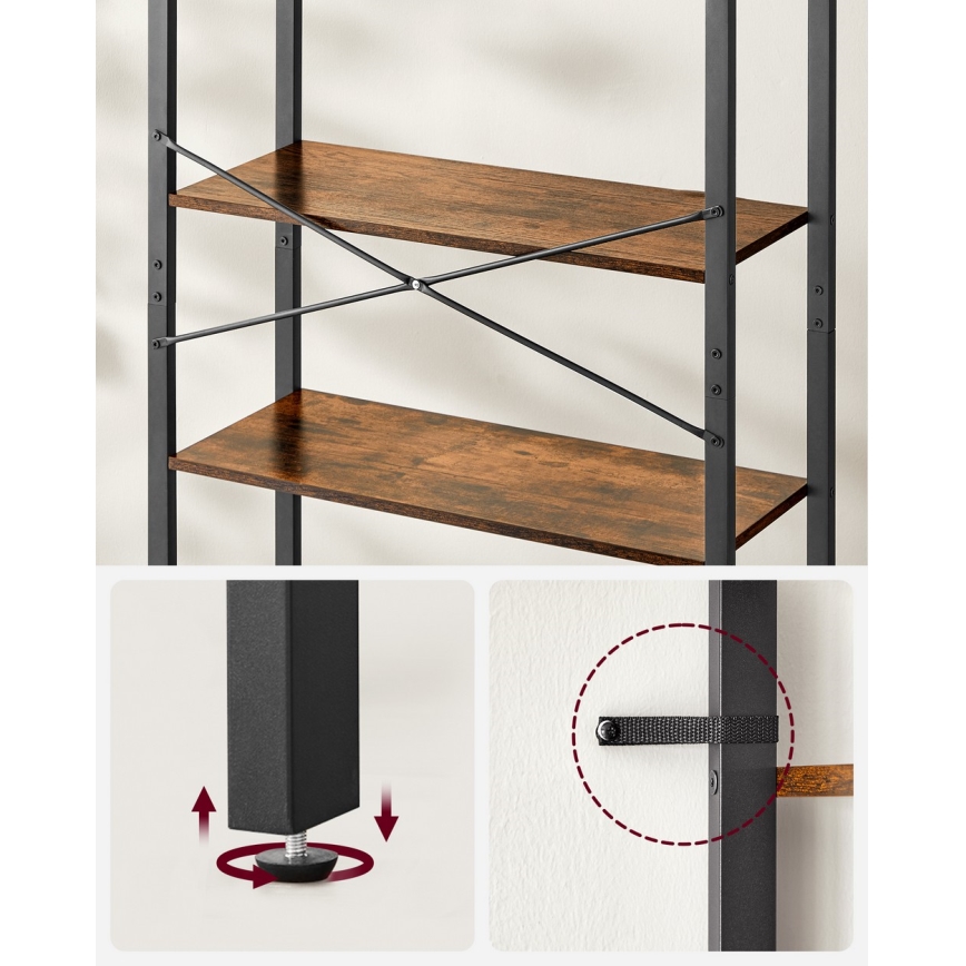 NAVARO Bookcase Brown/Black