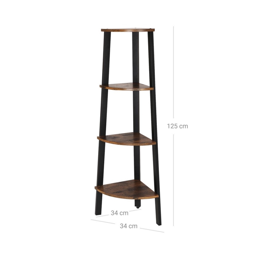 NAVARO Bookcase Brown/Black