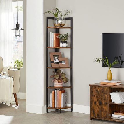 NAVARO Bookcase, Brown/Black