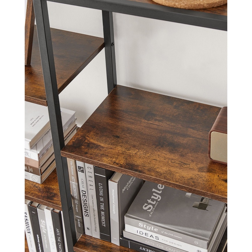 NAVARO Bookcase in Brown/Black