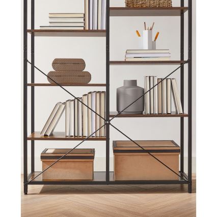NAVARO Bookcase in Brown/Black