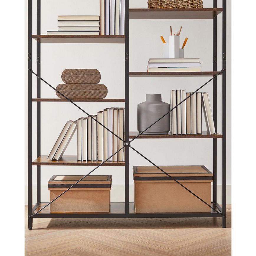 NAVARO Bookcase in Brown/Black