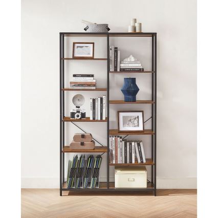 NAVARO Bookcase in Brown/Black