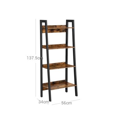 NAVARO Bookcase in Brown/Black