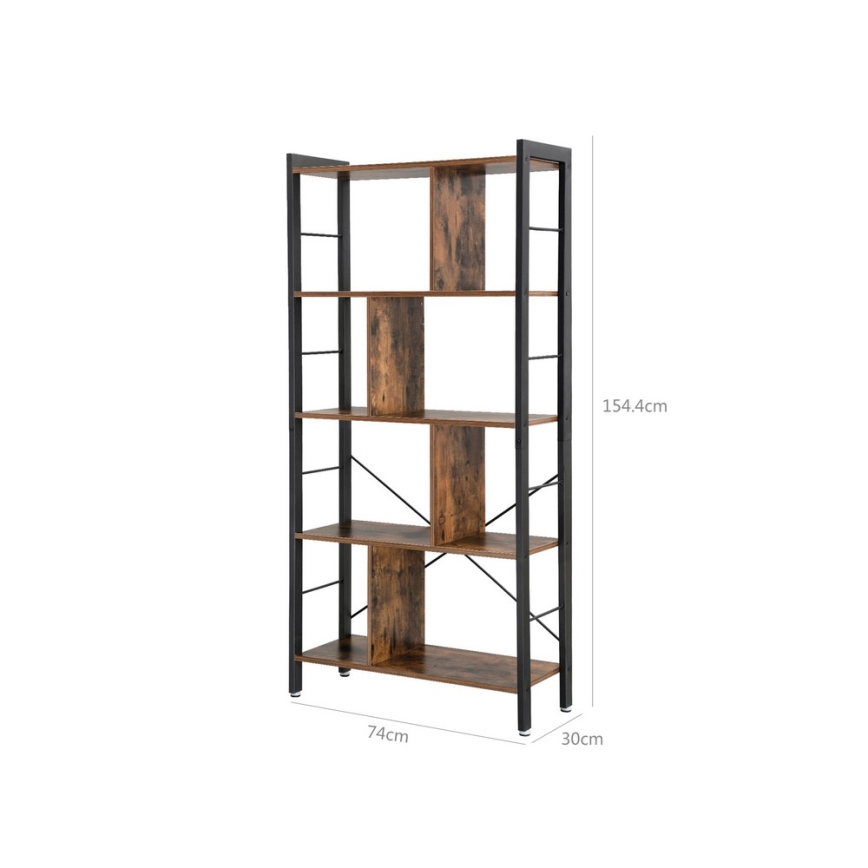 NAVARO Bookcase — Brown/Black